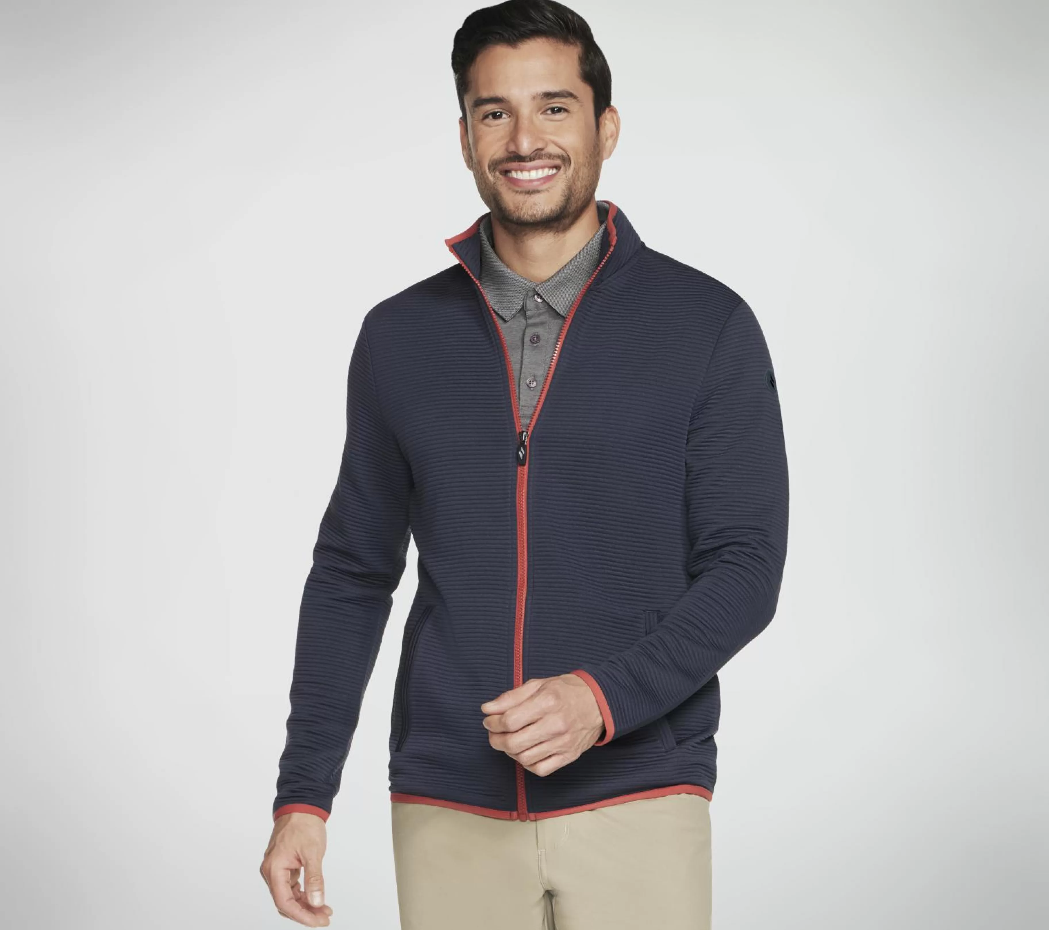 Partes De Cima | Partes De Cima | SKECHERS The Hoodless Hoodie Ottoman Jacket CARVÃO / NAVY