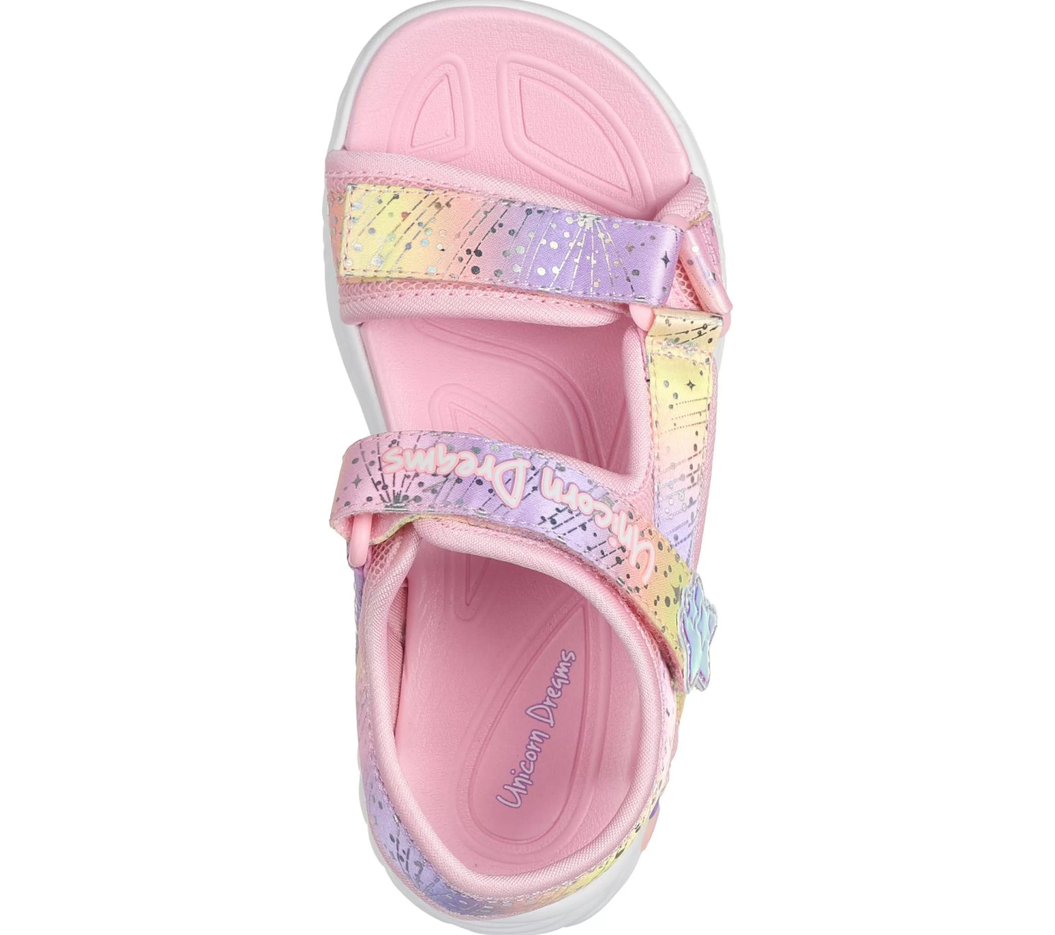 Calçado Sem Atacadores | Luzes | SKECHERS Unicorn Dreams - Majestic Bliss ROSA CLARO