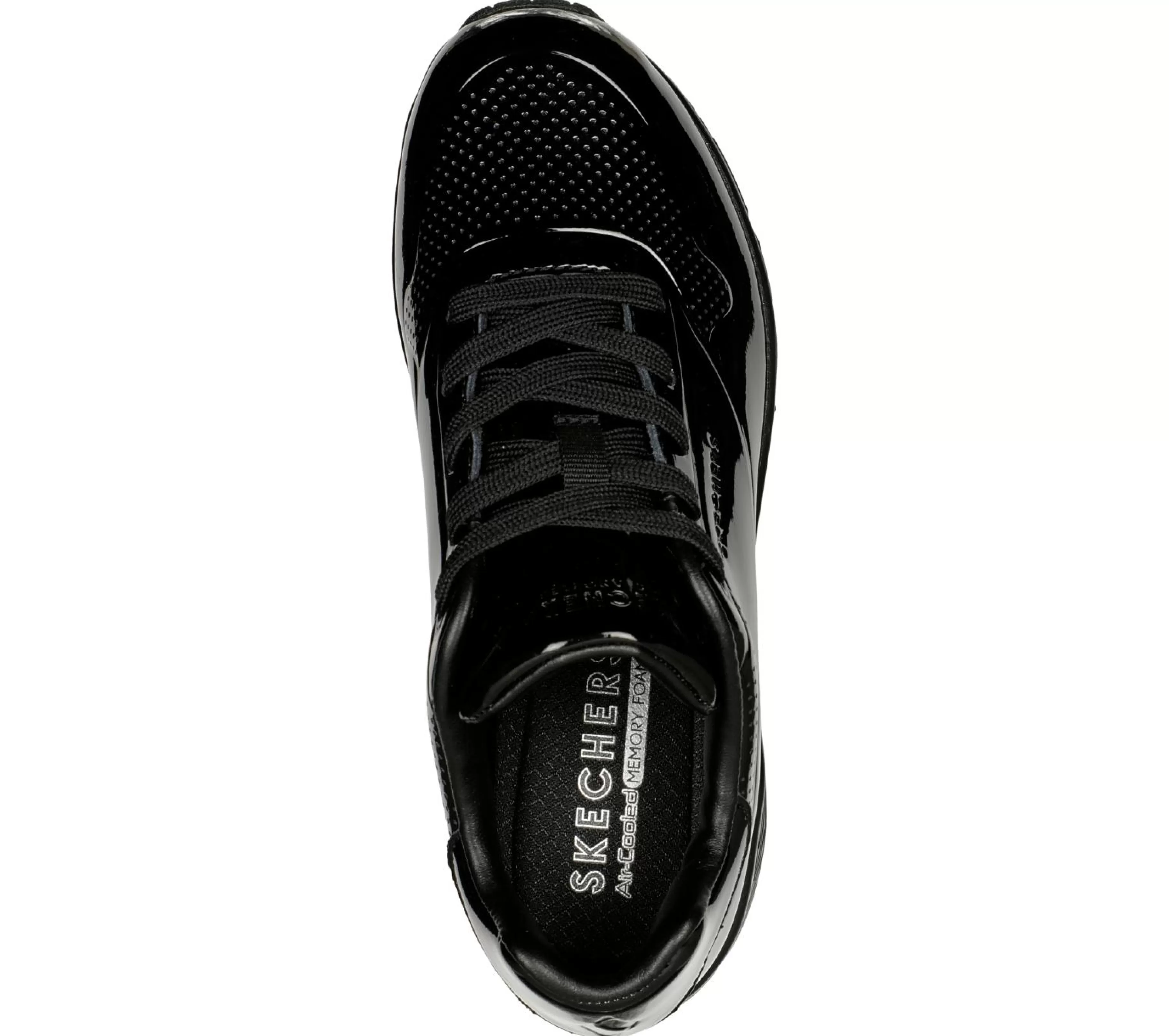 Com Atacadores | Sapatilhas Casuais | SKECHERS Uno - Shiny One PRETO