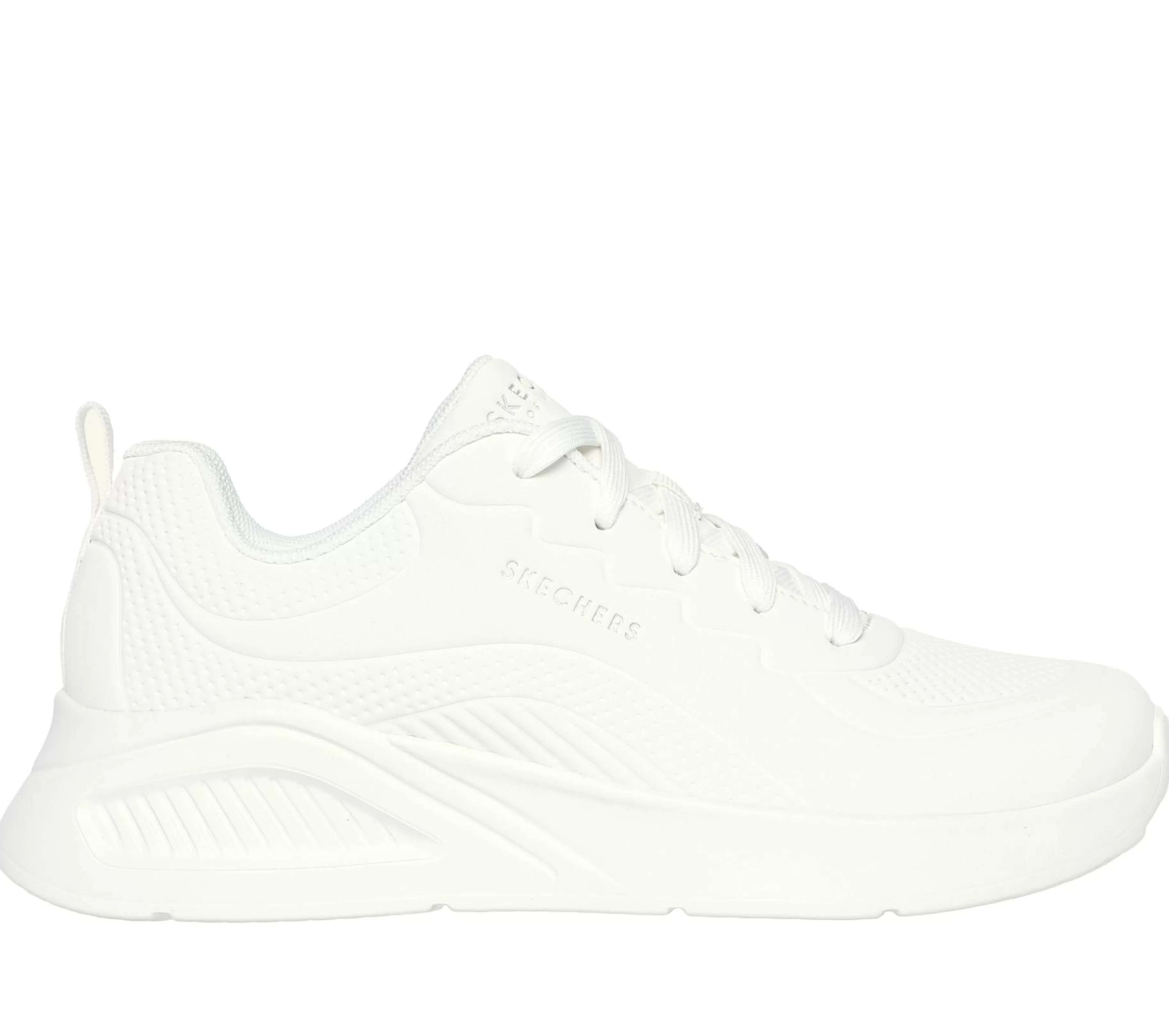 Com Atacadores | Sapatilhas Casuais | SKECHERS Uno Lite - Lighter One BRANCO