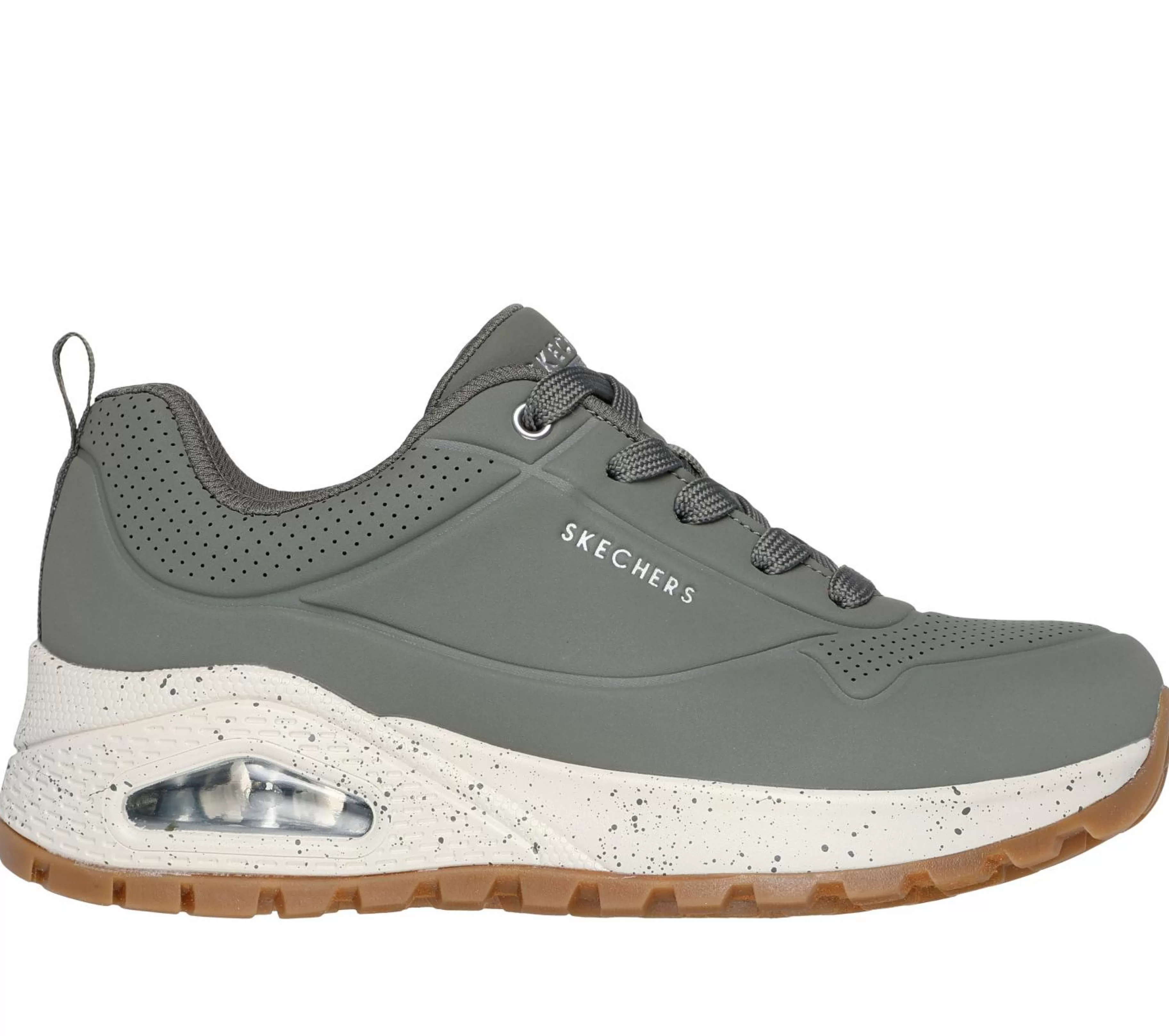 Com Atacadores | Sapatilhas Casuais | SKECHERS Uno Rugged - Spotted Terrain AZEITONA