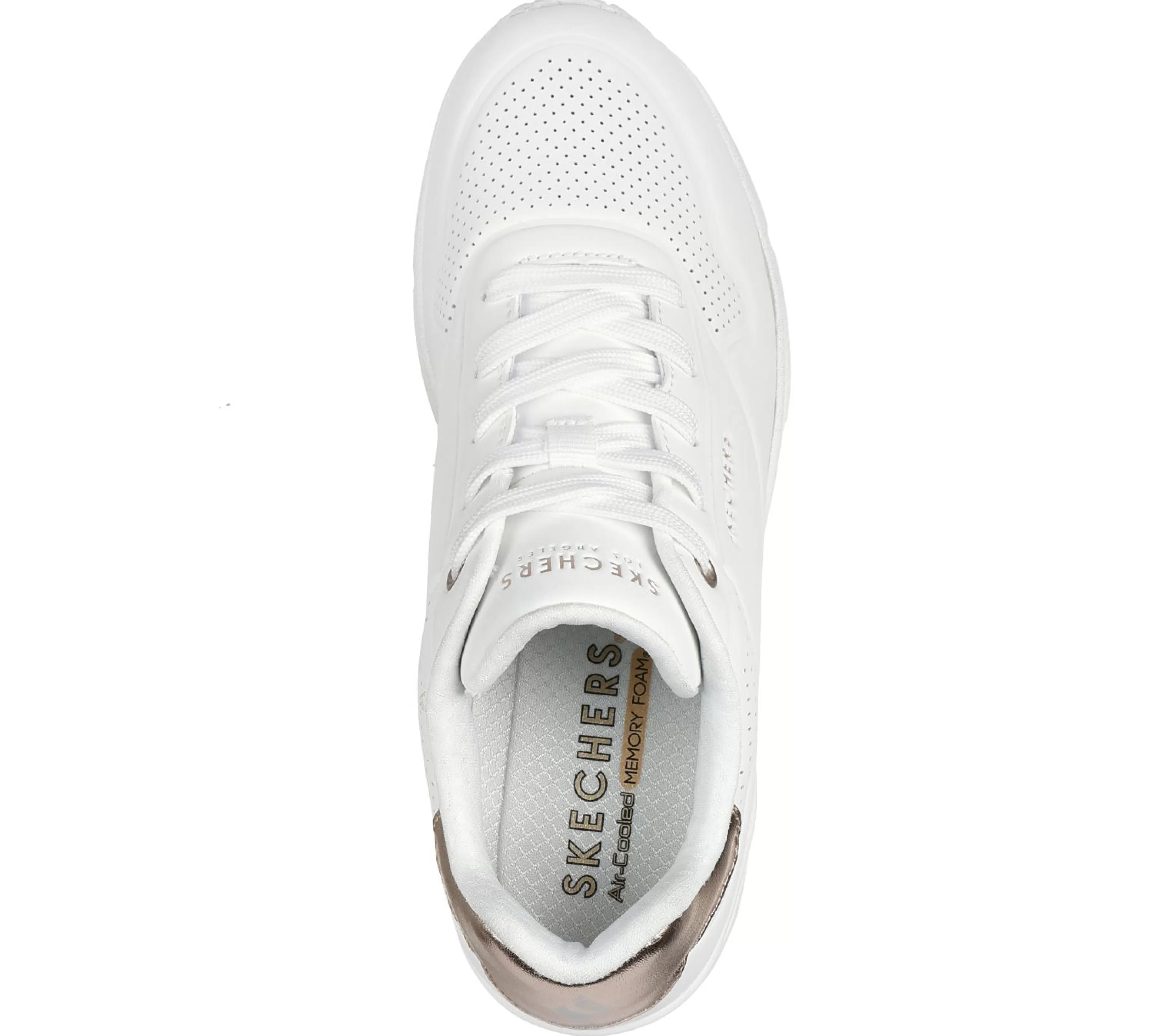 Sapatos De Cunha | Com Atacadores | SKECHERS Uno Wedge - HI Steps BRANCO