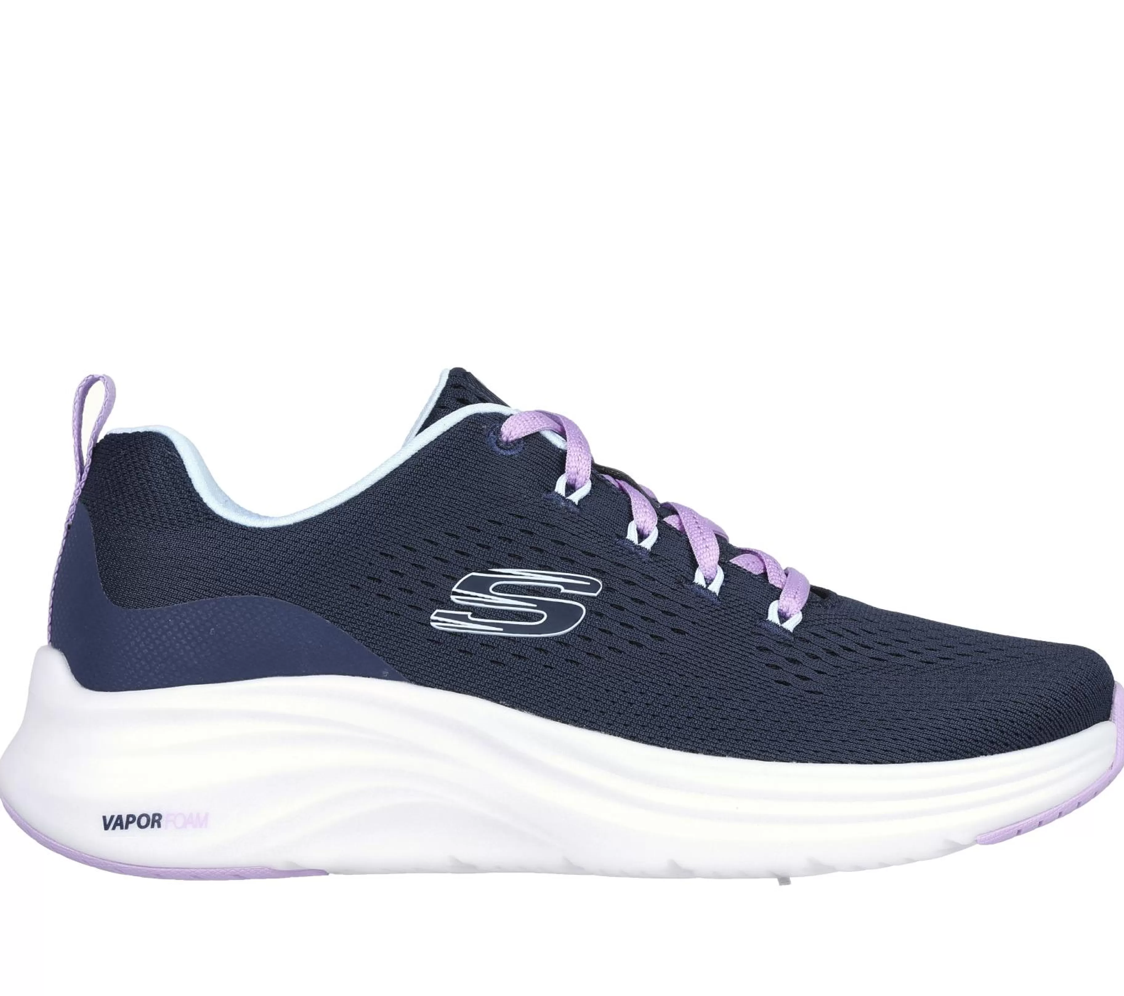 Com Atacadores | Sapatilhas | SKECHERS Vapor Foam - Fresh Trend NAVY / LAVANDA