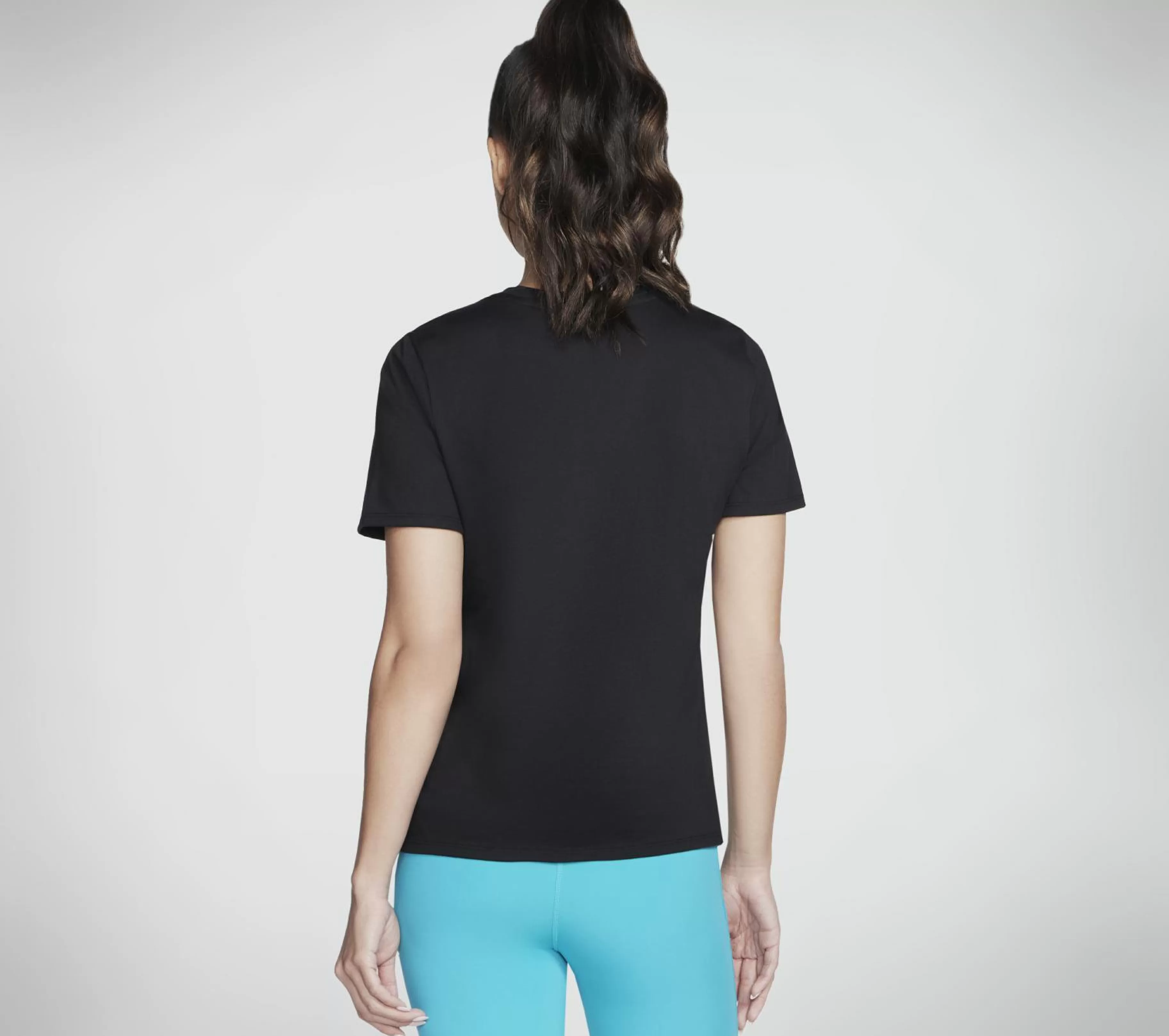 Partes De Cima | Partes De Cima | SKECHERS Vibrant Glow Short Sleeve Tee PRETO