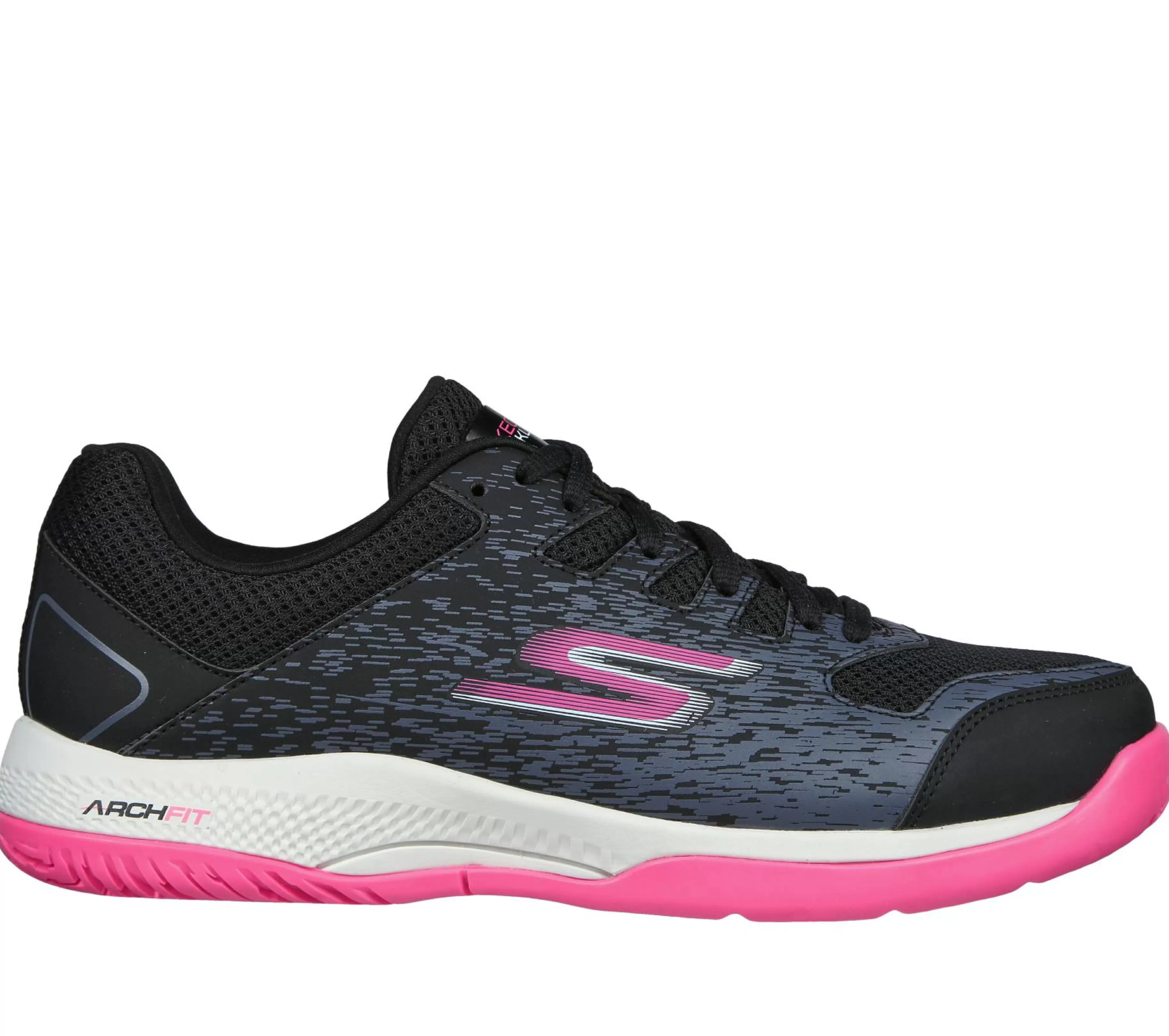 Com Atacadores | Sapatilhas | SKECHERS Viper Court - Pickleball PRETO / ROSA