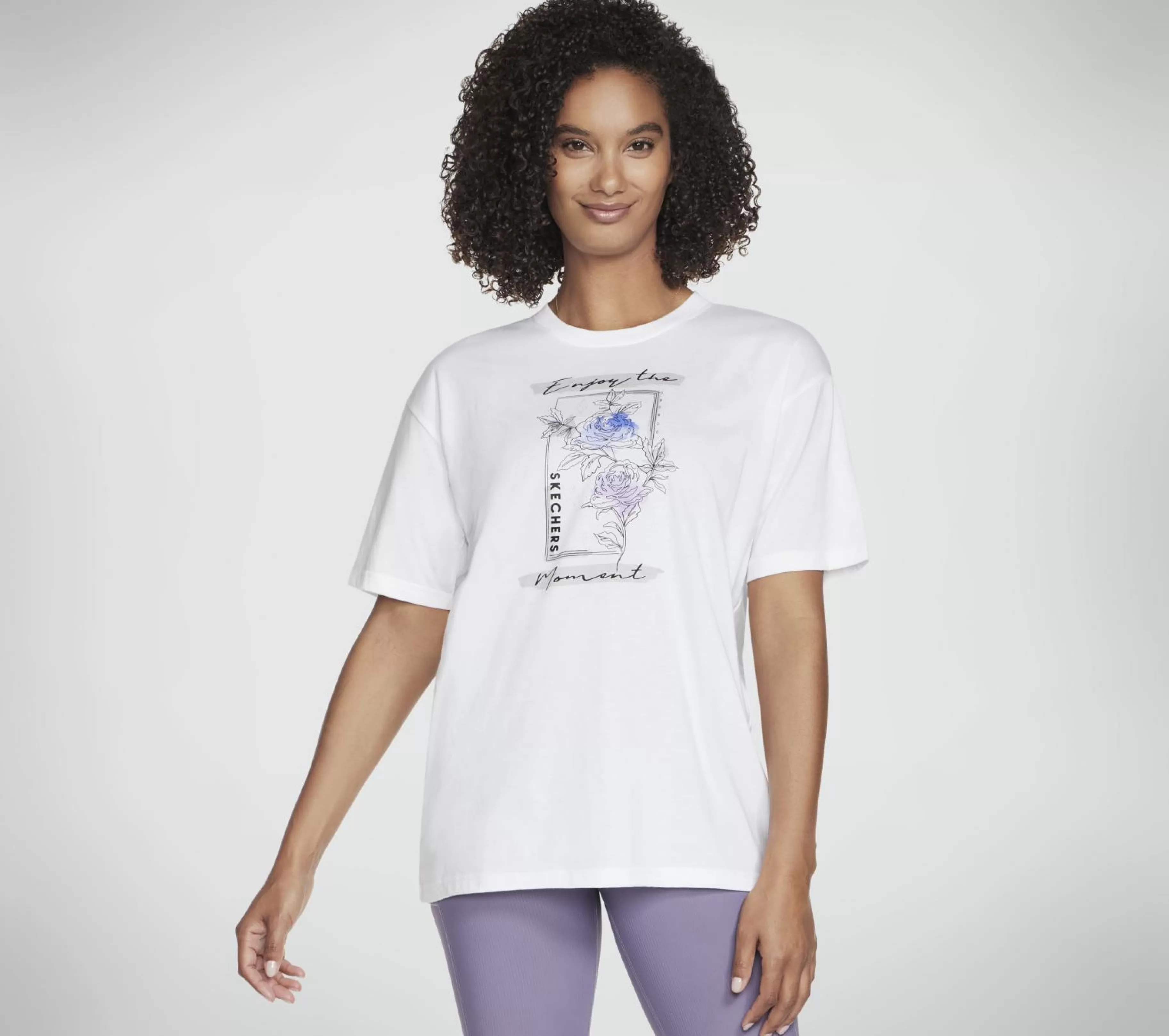 Partes De Cima | Partes De Cima | SKECHERS Winter Blooms Everybody Tee BRANCO