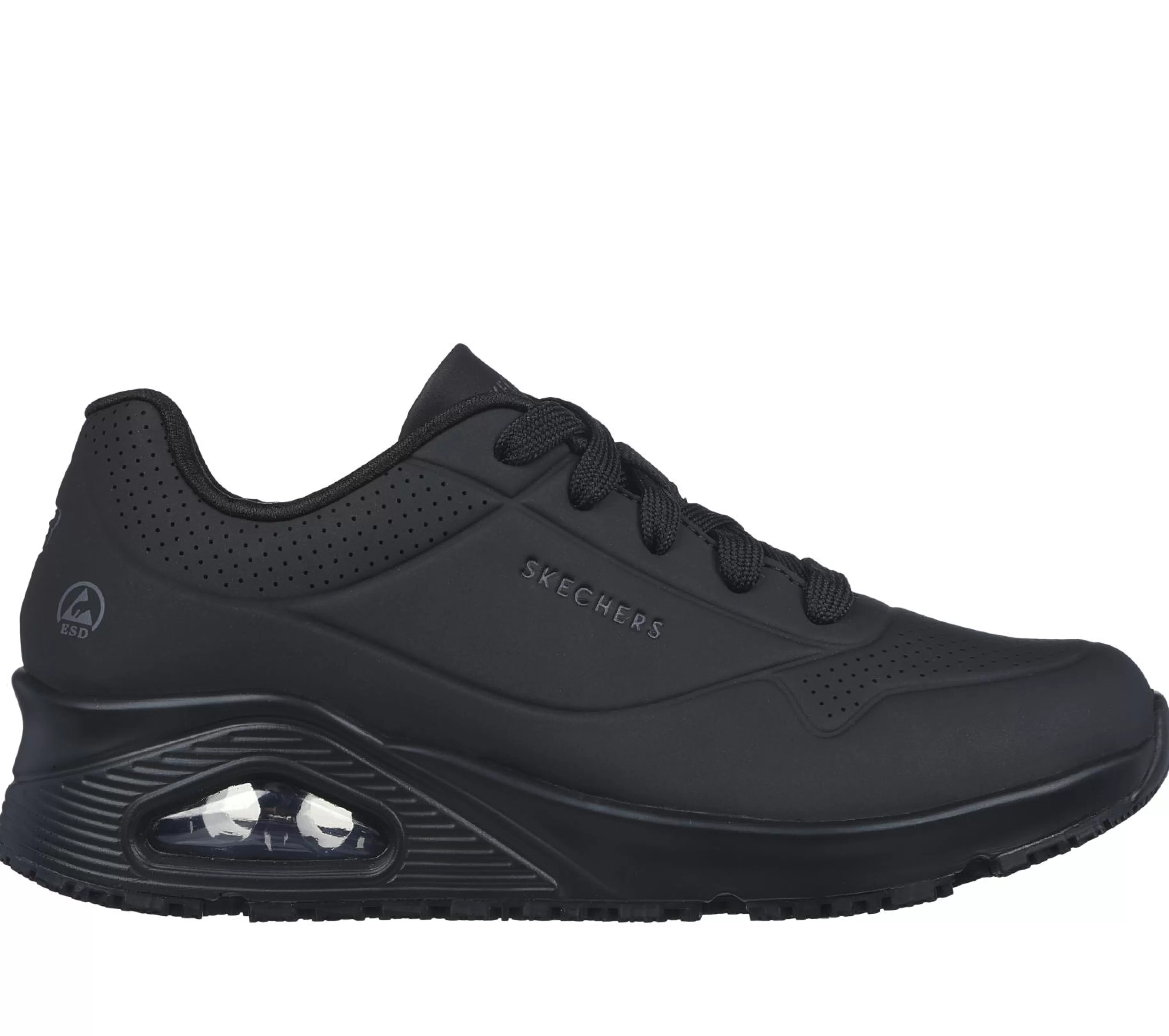 Com Atacadores | Sapatilhas Casuais | SKECHERS Work: Uno SR PRETO